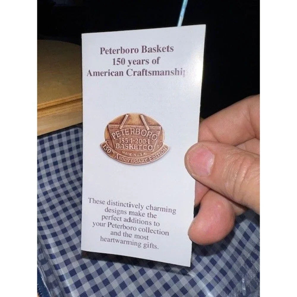 Vintage 2004 PETERBORO 150th Anniversary Music Box Red White Blue Flag 12
